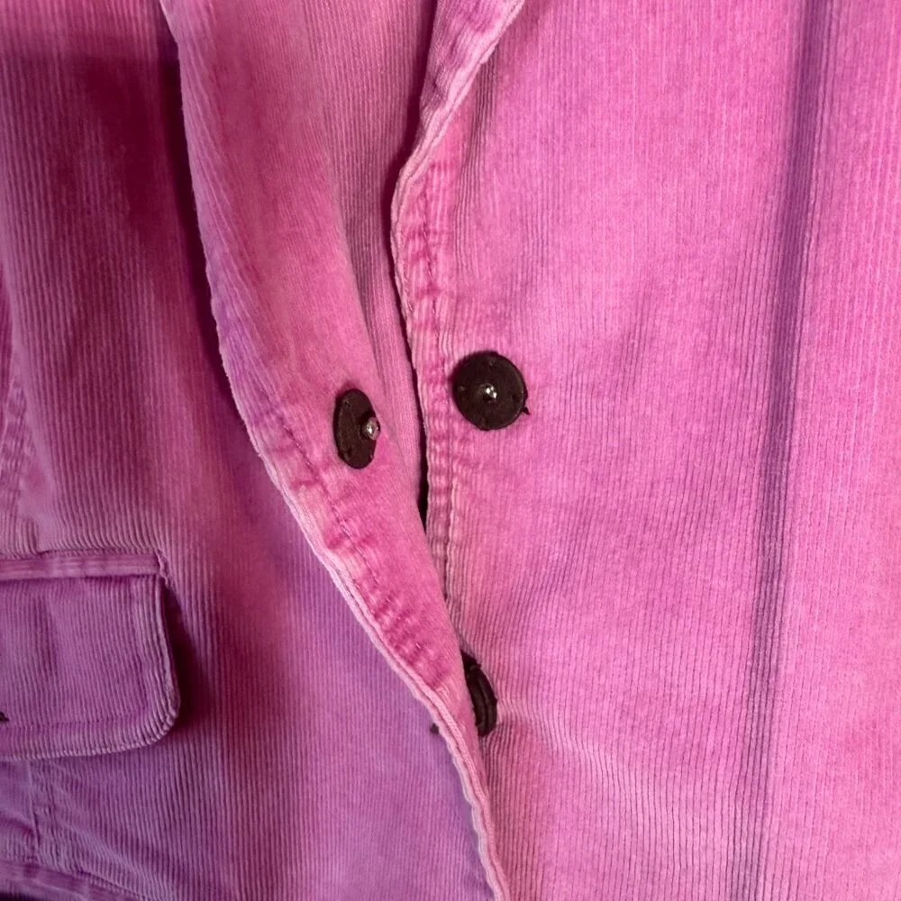 Vintage J. Jill Corduroy Blazer Jacket Women's Small Pink Classic Preppy Career - Picture 9 of 15